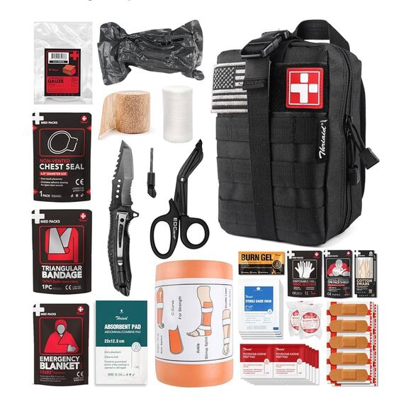 60pcs Tactical Survival First Aid Kit - Picture 1 of 5